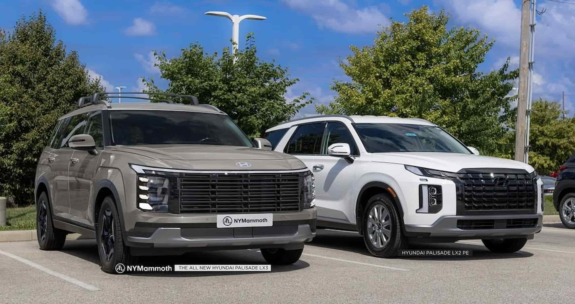 Новое поколение Hyundai Palisade показали в сравнении с нынешним: кроссовер ждет кардинальный редизайн