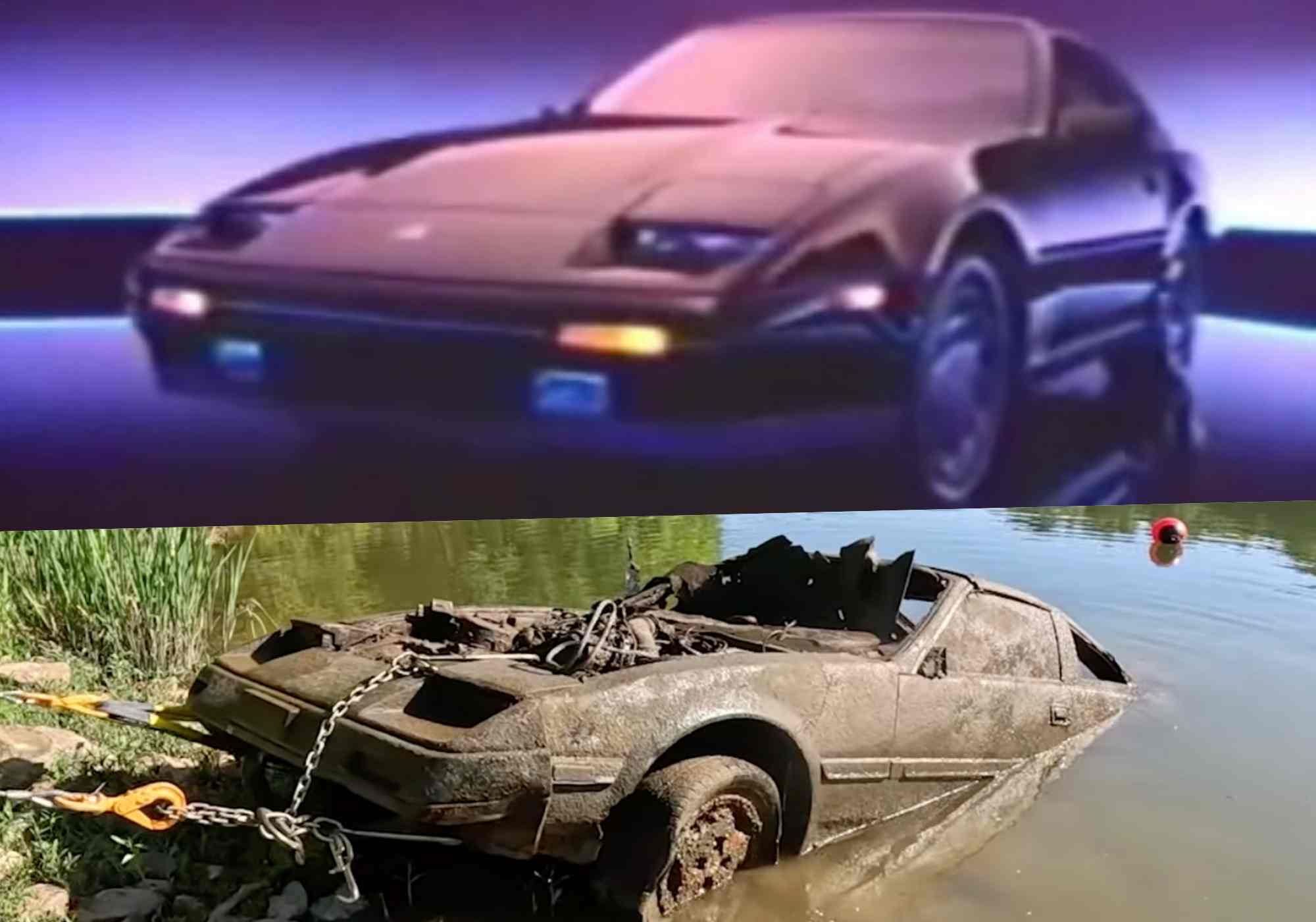 Со дна озера подняли спорткар Nissan 300ZX: что с ним стало за десятилетия под водой