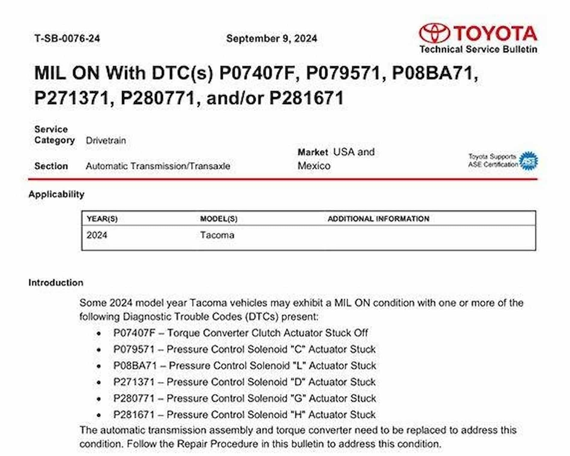 Toyota наконец-то признала серьезную техническую проблему пикапа Tacoma