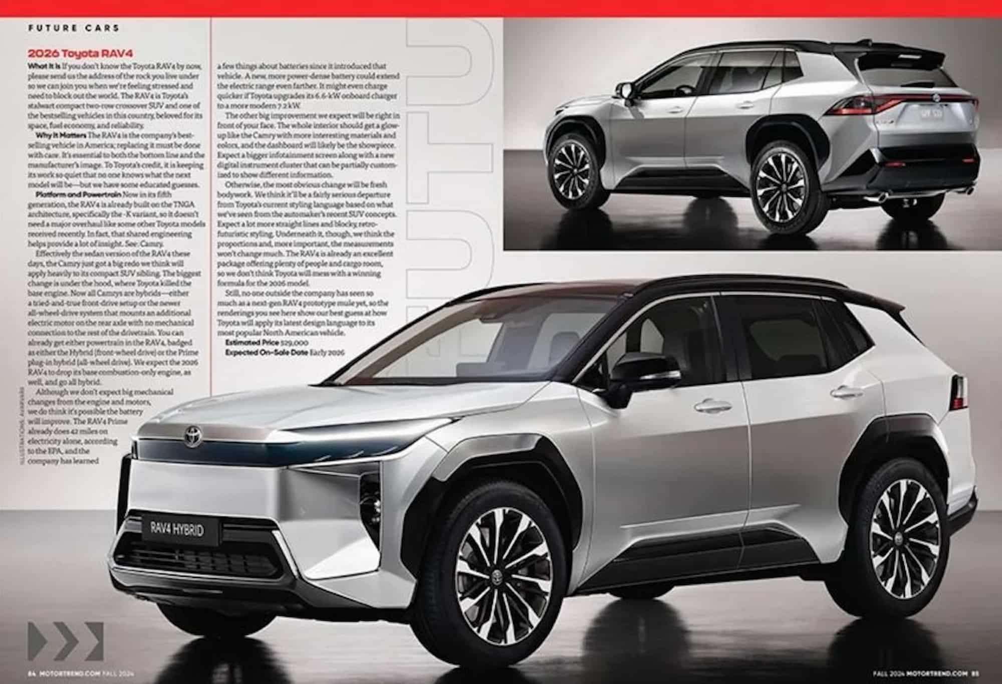 Следующий Toyota RAV4 будет выглядеть злее, чем нынешний