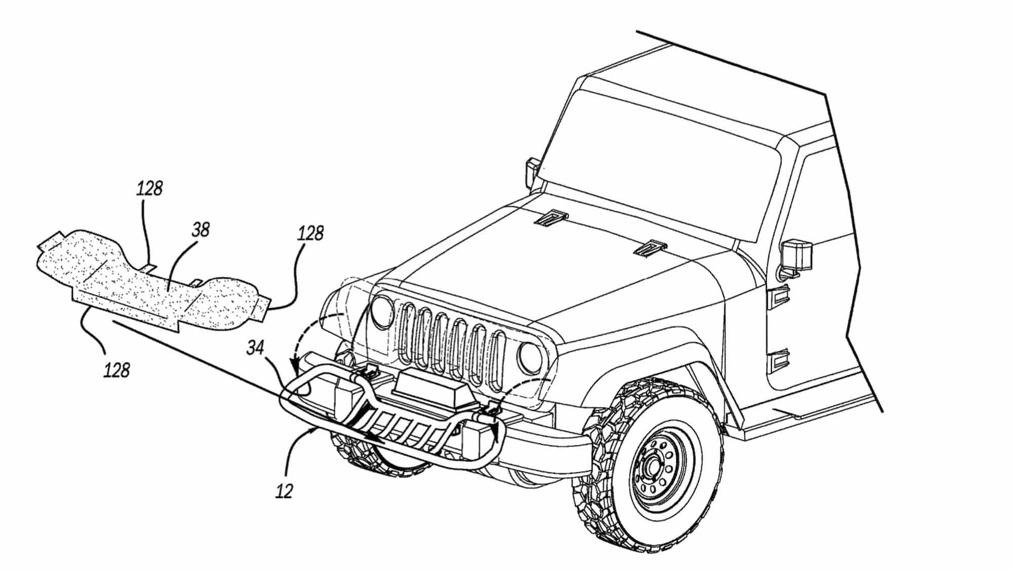 Jeep разработал защиту решетки радиатора, которая превращается в скамейку